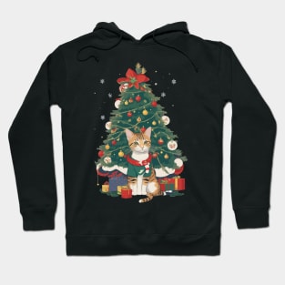 Cat and The Christmas Tree Hoodie